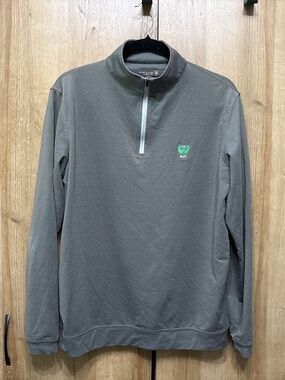 Peter Millar Garden City Golf Club 1/4 Zip Medium Grey Performance Pullover
